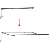 Nadstrešnica Ručna Antracit 4.5 x 2.5 m Metal | shoptok.hr