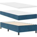  Box Spring postelja z vzmetnico temno modra 90x190 cm žamet, (22051544) | Shoptok.si