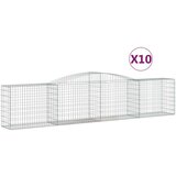  Lučne gabionske košare 10 kom 400x50x80/100cm pocinčano željezo | shoptok.hr