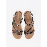 Shelvt Women's black studded sandals | shoptok.hr