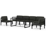  Vrtna sedežna garnitura 7-delna z blazinami aluminij antracit - - antracit siva - 42.35 - N/A - | Shoptok.si
