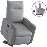  Naslonjač na podizanje od tkanine svjetlosivi | shoptok.hr