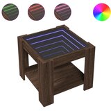  Stolić za kavu LED smeđa boja hrasta 53x53x45 cm drveni | Eponuda.ba