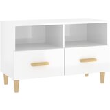Maison Chic TV omarica - TV stojalo - Televizijska omarica visok sijaj bela 80x36x50 cm inženirski les, (21700742) Cene