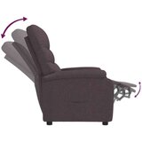  Naslonjač od tkanine tamnosmeđi - Tamno smeđa 1 | shoptok.hr