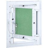 vidaXL Dostopna plošča Zelena, Srebrna Aluminij, Mavec 300 x 250 x 12.5 mm | Shoptok.si