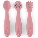  PETITE&MARS Silikonske žlice za trening od 3 kom 6 m+ Take&Match, Dusty Rose | shoptok.hr