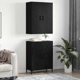  Highboard Zidne Crni hrast 69,5 x 34 x 180 cm Konstruirano drvo | shoptok.hr