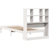vidaXL Krevet s regalom za knjige bez madraca bijeli 90x190cm borovina | shoptok.hr