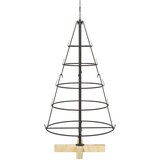 vidaXL Božićno drvo u obliku čunja s stalakom Crna 90 cm Čelik | shoptok.hr