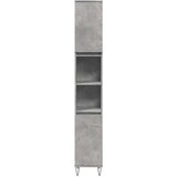 vidaXL Kopalniška omarica betonsko siva 30x30x190 cm inženirski les | Shoptok.si