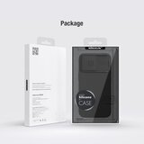 Nillkin CamShield Silky Silikonski ovitek za iPhone 15 Pro Max z zaščito za kamero - črn | Shoptok.si