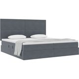  s madracem i skladištem Tamno siva 200 x 200 cm Baršun | shoptok.hr