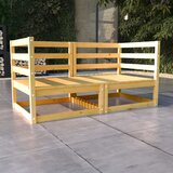 Maison Chic Vrtni kavč - Zunanji kavč dvosed trdna borovina, (22041833) | Shoptok.si