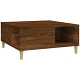 Maison Chic Klubska mizica - kavna mizica - Nizka mizica rjavi hrast 80x80x36,5 cm inženirski les, (21753694) Cene