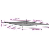  Krevet s daskama Prirodna 140 x 220 cm Čvrsto borovo drvo | shoptok.hr