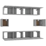  6-dijelni set TV ormarića sivog sonome konstruirano drvo | shoptok.hr