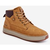 Big Star Lace-up men's ankle boots Hi-Poly System Camel Cene