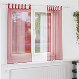 Voile zavjese s petljama 2 kom. vinsko crvene 140x140 cm | Shoptok.si