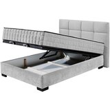 MID.YOU POSTELJA Z VZMETNICO 120 cm x 200 cm , tekstil, leseni material svetlo siva | Shoptok.si