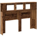  LED uzglavlje boja drva 140x18,5x103,5 cm konstruirano drvo | shoptok.hr