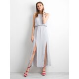 Fashion Hunters Gray dress with slits | Shoptok.si