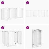  Vrata za pse s vratašcima 6 panela sklopiva 300 cm drvo topole Bijela 50 x 90 x 2 cm | shoptok.hr