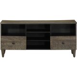  ormarić crni 100 x 33 x 46 cm od masivnog drva manga | shoptok.hr