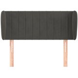  Uzglavlje s ušima tamnosivo 103x23x78/88 cm baršunasto | shoptok.hr