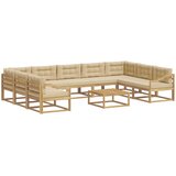  Set vanjskih sofa 10 kom. Bijela i bež | shoptok.hr
