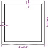  Zidna polica 60x60x(2-6) cm neobrađena masivna hrastovina | shoptok.hr