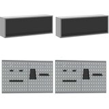  Set radnih ormarića s ladicama s pohranom 10 kom. Crna | shoptok.hr