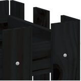  Vrtna sadilica s izgledom ograde crna 60x30x30 cm od borovine | Eponuda.com