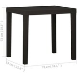  Vrtni stol antracit 79 x 65 x 72 cm plastični | Eponuda.com