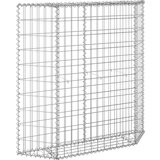 vidaXL Trapezna visoka greda gabion pocinkano jeklo 100x20x10 cm | Shoptok.si