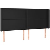  LED uzglavlje crno 183 x 16 x 118/128 cm od umjetna koža | shoptok.hr
