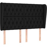 Maison Chic posteljno vzglavje - vzglavna omarica - nočna omarica z ušesi črno 163x23x118/128 cm blago, (21711391) Cene
