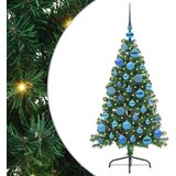 vidaXL Umjetna preddekorirana božićna jelka Zelena 120 cm PVC | Shoptok.si