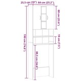 Ormarić za perilicu rublja boja hrasta sonome 64x25 5x190 cm | shoptok.hr