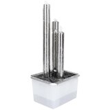  Vrtna fontana srebrna 48 x 34 x 88 cm od nehrđajućeg čelika | Eponuda.com