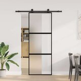 vidaXL Klizna vrata s priborom 76 x 205 cm kaljeno staklo i aluminij | shoptok.hr