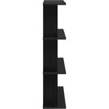  Stenska polica Montaža za steno Črni hrast 56 x 20 x 90 cm, (5000307375) | Shoptok.si