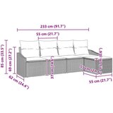  Vrtni kavč set Set 5 Bež, Siva Ratan, Poliester Vrtni kavč, (22065211) | Shoptok.si