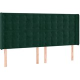  LED uzglavlje tamnozeleno 203 x 16 x 118/128 cm baršunasto | Eponuda.ba