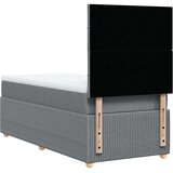 vidaXL Krevet s oprugama i madracem svjetlosivi 100x200 cm od tkanine | shoptok.hr