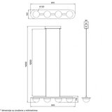  solea 6 visilica 28W 3000/4000/6000K crna/drvo | Eponuda.com