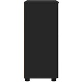vidaXL Kopalniška omarica z vrati Črna 60 x 35 x 80 cm Konstruiran les | Shoptok.si