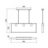  Redo 01-1665 - Viseći luster TIMBER na sajli 3xE27/42W/230V | Eponuda.com