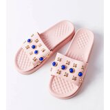 Gemre Pink Embellished Montesarchio Flip-Flops | Shoptok.si