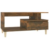 Maison Chic Klubska mizica - kavna mizica - Nizka mizica dimljeni hrast 90x49x45 cm inženirski les, (21753618) Cene